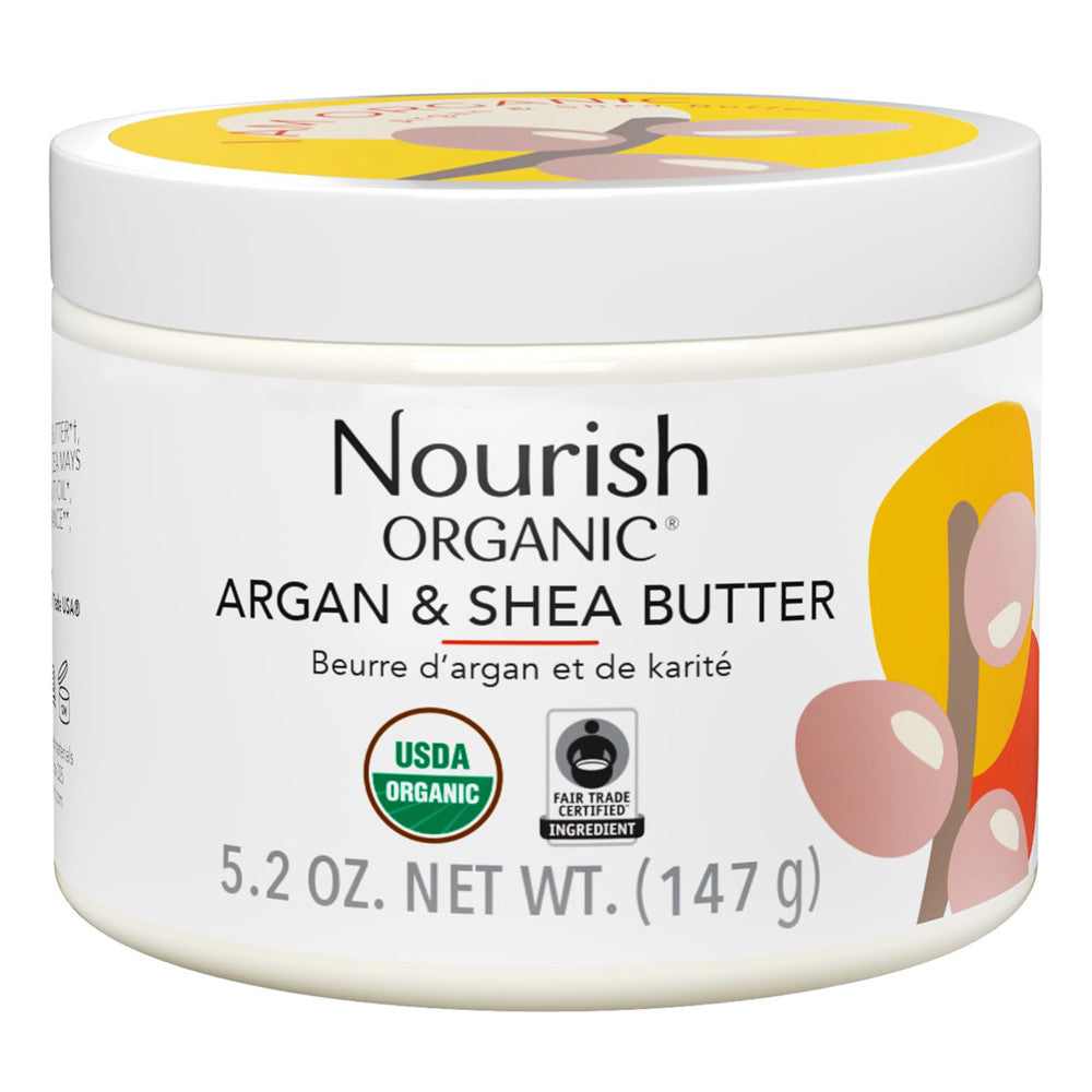 Nourish Organic Argan & Shea Butter For Healthy Skin, 5.2 Oz